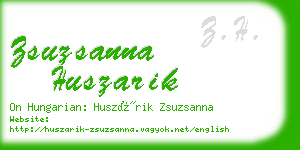 zsuzsanna huszarik business card